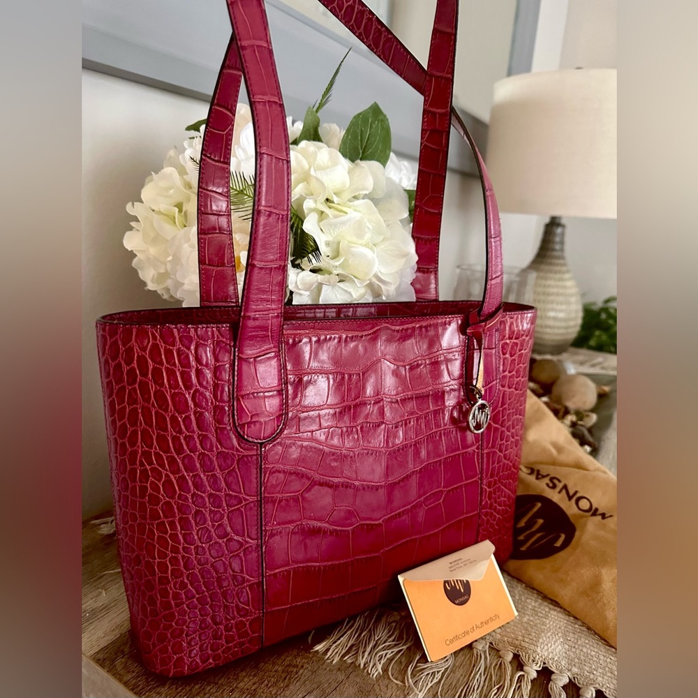 Genuine leather Monsac handbag